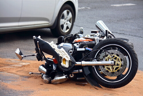 Motorcycle Accident on road