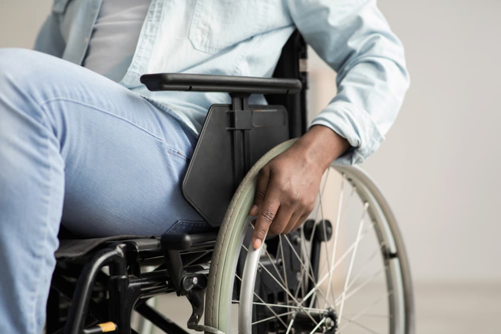 disabled woman in wheelchair