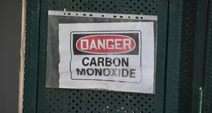 danger carbon monoxide sign