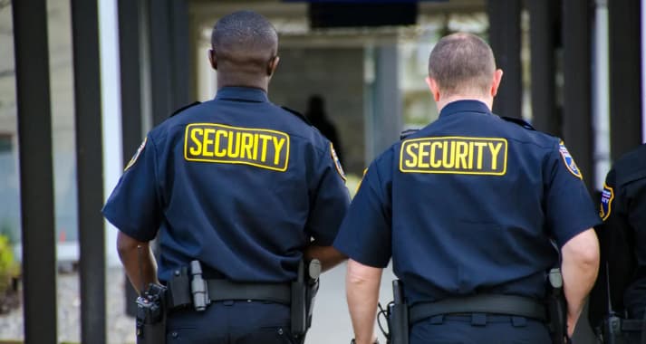 security guards walking