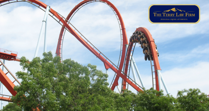 Roller Coaster Loop at Amusement Park