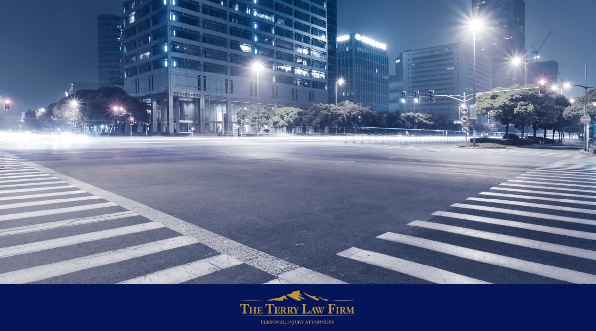 City at night,road intersection