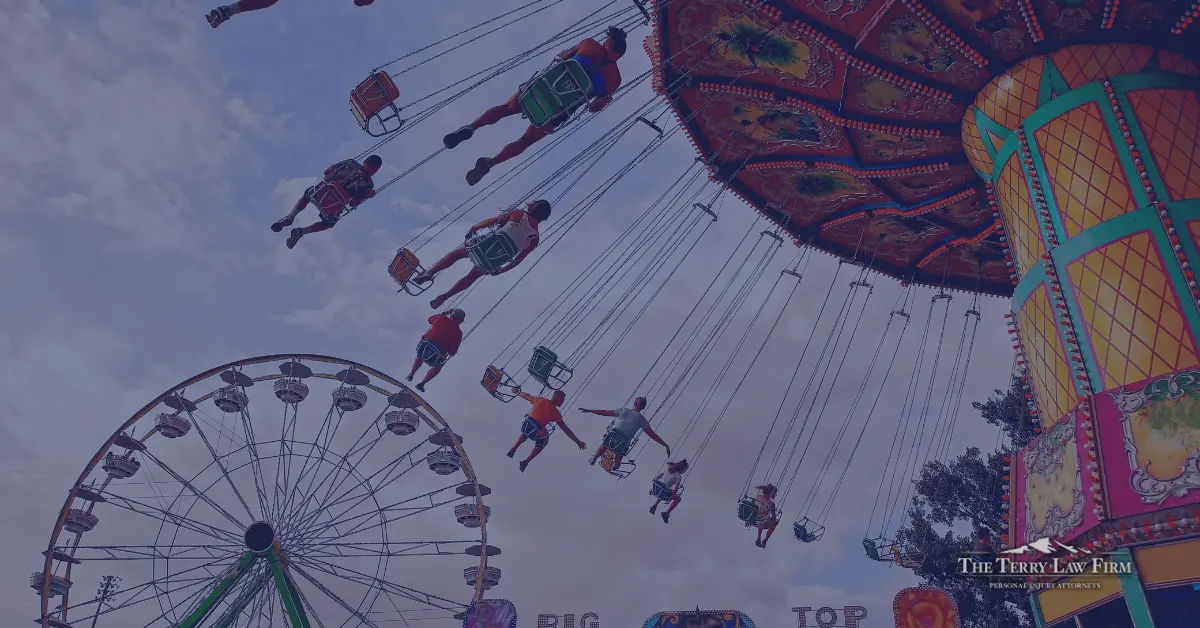 Roller coaster at a Sevierville amusement park where a ride malfunction could injure guests
